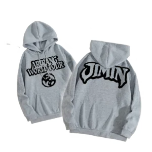 POLERON CON GORRO GRIS ARRIRAG WORLD JIMIN