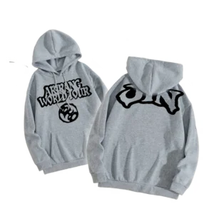 POLERON CON GORRO GRIS ARRIRAG WORLD JIN