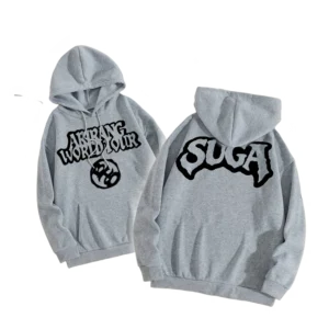 POLERON CON GORRO GRIS ARRING WORLD SUGA